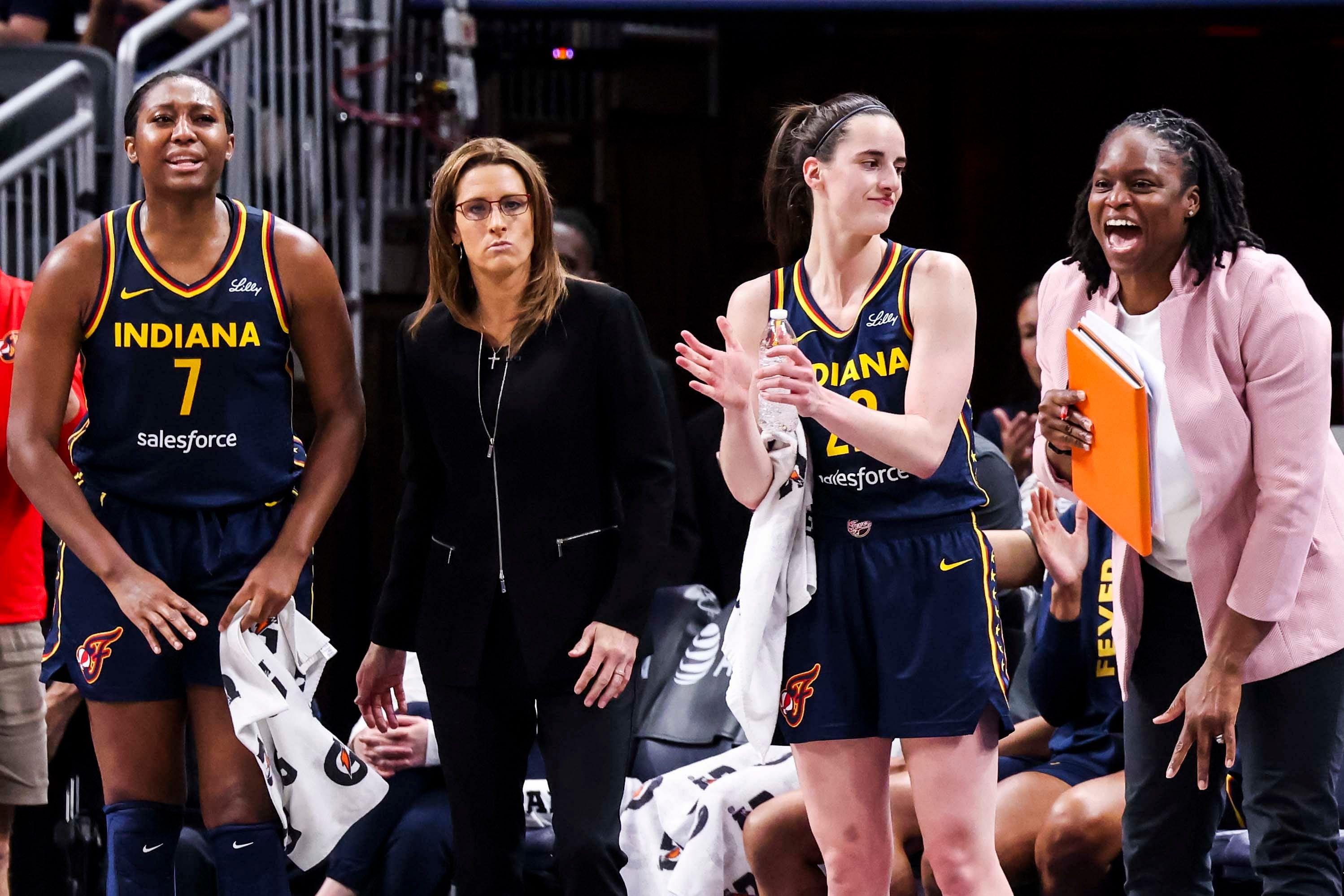 Stephanie White calls out WNBA referees after Caitlin Clark dust-up. (Photo: IMAGN)